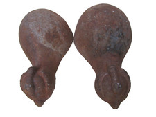 2 gros pieds baignoire ancienne fonte pattes coq