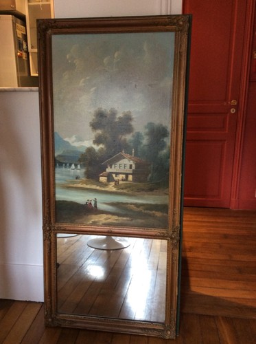Miroir trumeau ancien paysage - miroir,