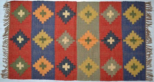 Tapis laine jute - , village