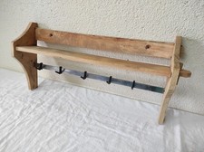 Ancienne Étagère en bois, porte ustensiles 48 x 8cm par 21,5cm de haut