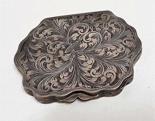 Ancien poudrier miroir sac - ancien, de