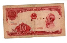 VIETNAM  VIET NAM Billet 10 DONG 1958 P74 HO CHI MINH  BON ETAT