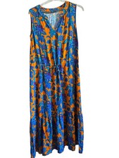 ONE STEP  robe longue bleue et