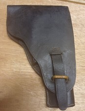 Ancien étui holster militaire en cuir noir pour PA type Ruby 7.65 mm - WW2