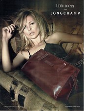Publicité Advertising 088  2010   Longchamp  sac dessiné  par Kate Moss