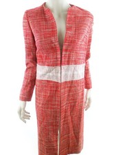 Karen MILLEN  T. 8 (36) Rouge Manteau Soie 100% Manche longue