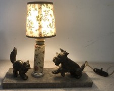 Lampe chevet marbre et regule