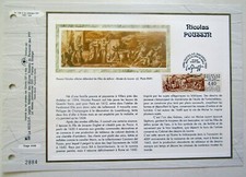 Feuillet CEF 1er jour 1184 Soie 1994 Tableau Nicolas Poussin Peintre