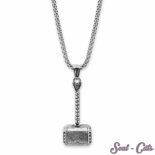 Collier pendentif thorshammer - collier,