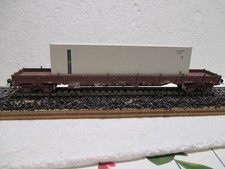 WAGON PLAT A RANCHERS A BOGIES SNCF JOUEF HO ET SON CONTAINER TRANS OCEAN