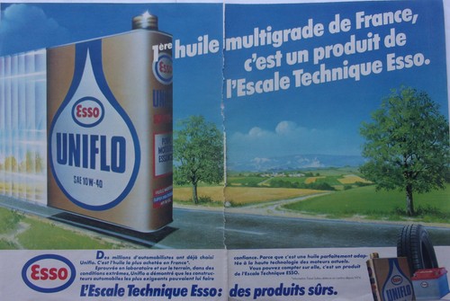 Publicite bidon huile - huile, esso