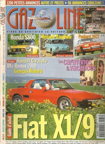 Gazoline fiat 9 honda - 37, x1/9