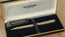 MAGNIFIQUE Stylo bille AURORA en ARGENT 925 made in ITALY  G142