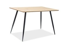Table À Manger Remus Table De Cuisine 120x80x75cm Chêne Noir MDF