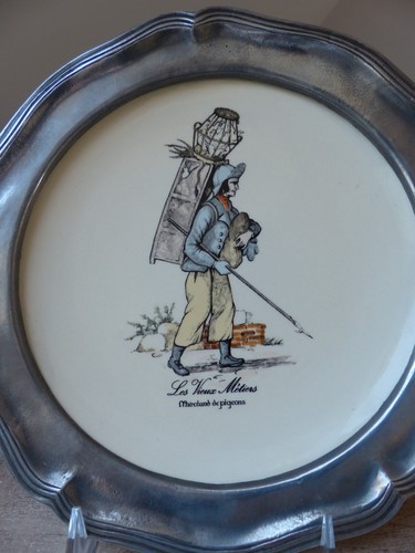 Assiette étain et - étain,