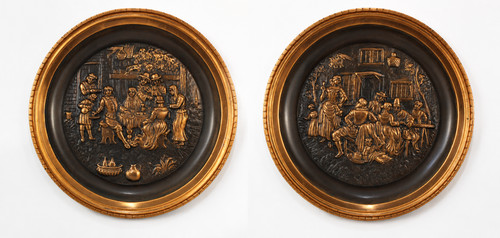 Paire plaques cuivre - paire,