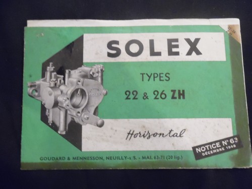 Catalogue carburateur solex - catalogue,