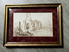 Ancien Dessin XIXéme Ruine à