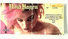 Ticket De Concert NINA HAGEN  St Laurent Du Var 1980