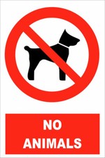 Interdit Aux Animaux, Vinyle De Découpe Sur GLASSPACK 1 Mm D'Épaisseur