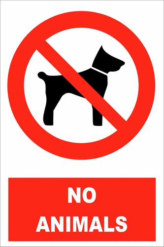 Interdit aux animaux vinyle - aux,