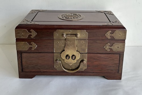 Ancien boîte bijoux bois - boîte,