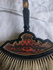 Rare Nécessaire De Cheminée Balai De Meubles Napoléon III Écailles De Tortue 