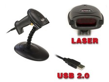 Lecteur Douchette Scanner CODES A BARRES - USB - LASER / FONCTION MAINS LIBRES