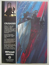 11/1991 PUB GEC FERRANTI GENTEX PILKINGTON CRUSADER HELMET CASQUE AVIATION AD