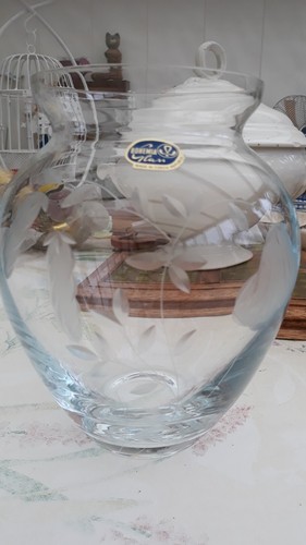 Vase verre bohemia de 20 - vase,
