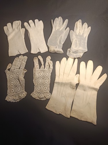 Paires gants blancs - 4,