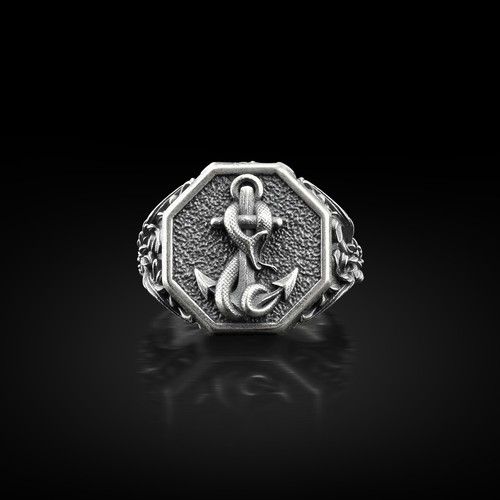 Bague argent sterling - en,