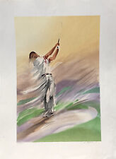 Maurice FILLONNEAU (1930-2000), Golfeur. Lithographie Signée Et Numérotée 