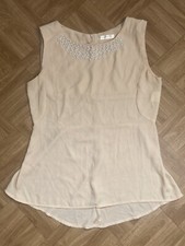 Top Haut Rose Col Brodé Avec