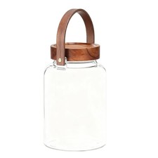 Boîte à riz : bocal en verre hermétique de 1800 ml avec poignée de transport