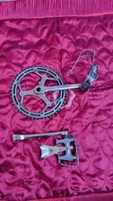 Pedalier LE SIMPLEX 49-46 dents en acier pour Velo Ancien. 