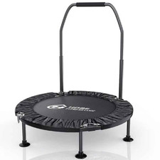 Trampoline Fitness Pliable 40'' avec Poignée Réglable – 150KG Max