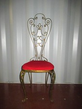 Ancienne chaise fer forgé - fer,