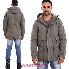 Veste Homme Parka Veste Long à Capuche Écho Fourrure Poches Neuf M-9617