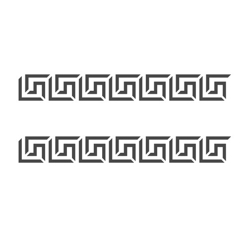 Pochoir bordure côté clé - pochoir, de