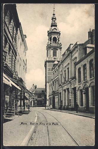 Cpa mons rue - nimy, et