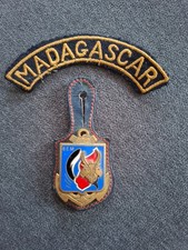 INSIGNE DU BATAILLON EUROPÉEN de MADAGASCAR avec banane tissu MADACASCAR