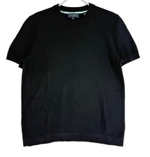 Ted Baker Homme Slim Fit 100% Laine Pull À Manches Courtes Taille 3 - M