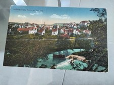 Carte postale originale couleur en relief (1920)  MUHLACKER vers FRANCE 