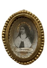 Reliquaire Relique Cheveux de Sainte Thérèse de Lisieux Scellé au Cachet de Cire