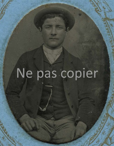 Portait homme ferrotype vers - ferrotype,