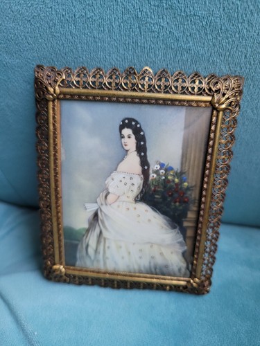 Antique mini portrait painting - antique,