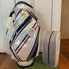 Sac de golf Titleist Enamel Blue/Red Line carry cart caddy bag rare utilisé a...