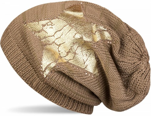 Bonnet beanie tricoté - , avec