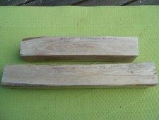 2 carrelets bois d'araucaria,ébénisterie,tournage,coutellerie,stylo RARE